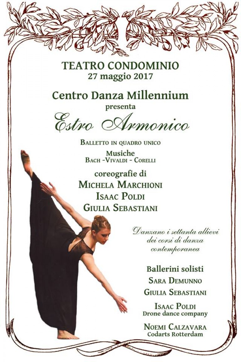Locandina Estro Armonico con ballerina vestita di nero
