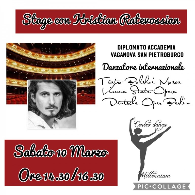 Volantino stile della migliore scuola di Danza Russa al Centro Danza Millennium